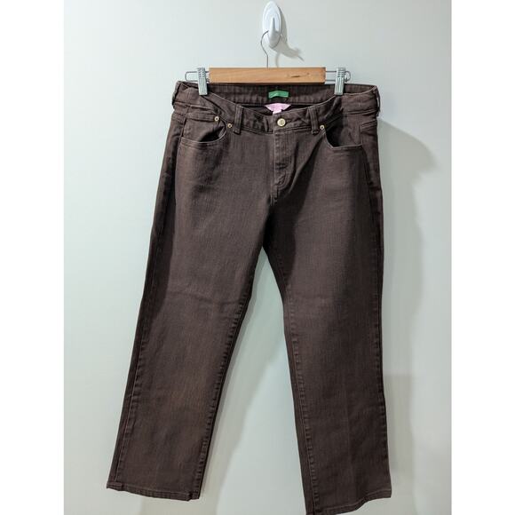 Lilly Pulitzer Brown Palm Beach Fit Jeans - Picture 1 of 4